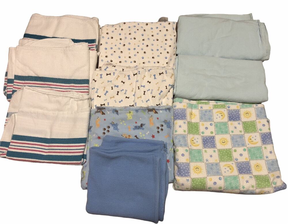 Blue White Dog Flannel Blankets Swaddle